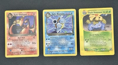 Dark Series - Big 3 - Charizard, Blastoise, Venusaur - (Non-holo/LP-NM)