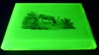 Antique Green Glass Letter Opener, Biedermeier, c. 1840 Hirsch Hunt