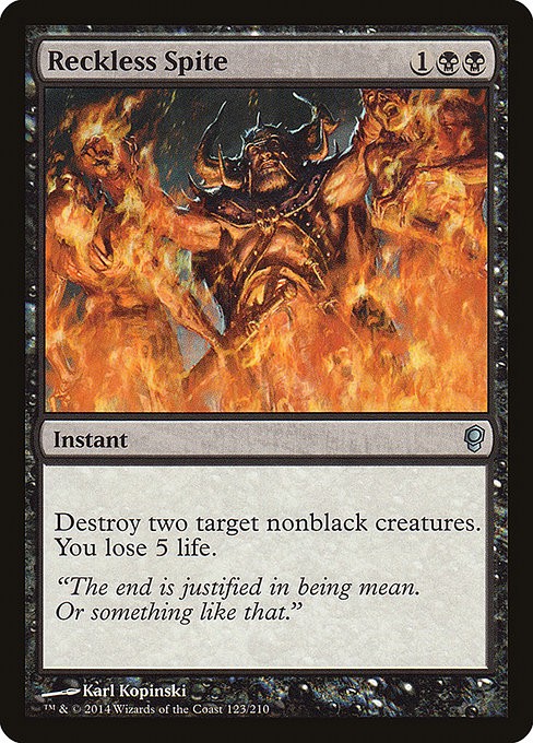 Reckless Spite Foil Conspiracy 123 NM MTG
