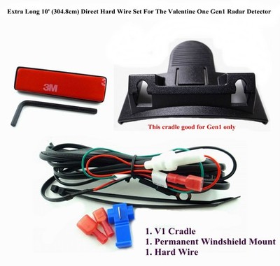Extra Long 10' (304.8cm) Hard Wire Set For The Valentine One Gen1 Radar Detector