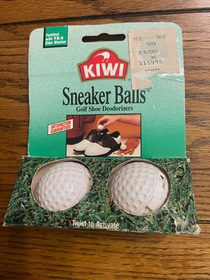 Kiwi Sneaker Golf Shoe Deodorizer Balls - 1 Pair - 1988 Vintage - NOS