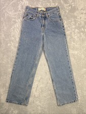 Levis 550 Jeans Kids Sz 12 24/26.5 Relaxed Fit Straight Leg Denim 90s Baggy New