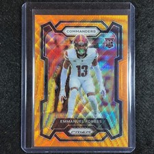 2023 Prizm Football Emmanuel Forbes Rookie Base Orange Wave 45/60