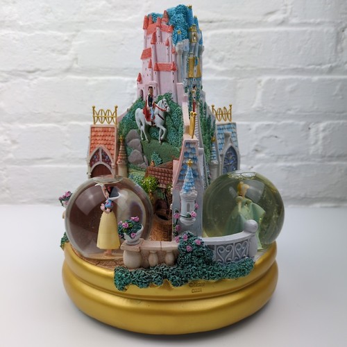 Disney Princess Castle Snow Globe Cinderella Snow White Aurora Display FLAWED - Picture 6 of 22