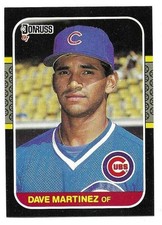 DAVE MARTINEZ 1987 DONRUSS ROOKIE CARD MINT CONDITION. rookie card picture