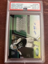 2022 Certified Max Crosby Certified Potential /5 PSA 10 Auto 10 POP 1
