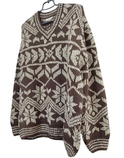 Men Camel Active Sweater White Wool 40 /L / 48