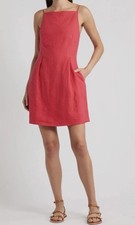 Madewell Linen Lined Watermelon Summer Dress, size 8