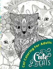 Cute Cats (Adult coloring books)