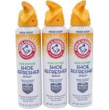 Arm Hammer 3-Pack Odor Defense Shoe Refresher Spray Fresh Scent 4 oz