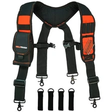 Magnetic Suspenders Tool Belt Suspenders with Large Moveable Phone Holder, Pe...