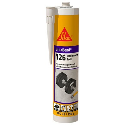 Sikabond-126 Maximum Tack Bau- und Montageklebstoff Sofortkleber Kartusche 300ml