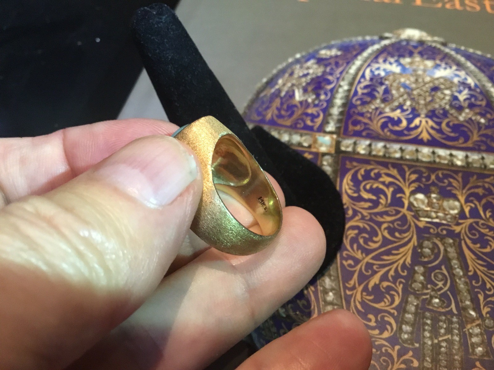 AUTHENTIC VINTAGE SOLID 14KT GOLD-Australian Blac… - image 9