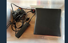 Microsoft Xbox 360 E Black Console w/ Controller, Power Supply & Cables