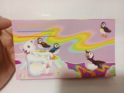 RARE 90s VINTAGE LISA FRANK ROARY POLAR BEAR STICKERS POSTALETTE STATIONERY LOT - Picture 7 of 7