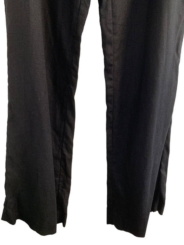 Anthropologie Cartonnier Andros in Black Side Button Wide Leg Pants Size 4 30x33 - Image 3 of 4
