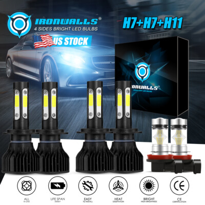 For Hyundai Genesis Coupe 2013-2016 4-sides LED Headlight  Hi/Lo Beam Fog Lights