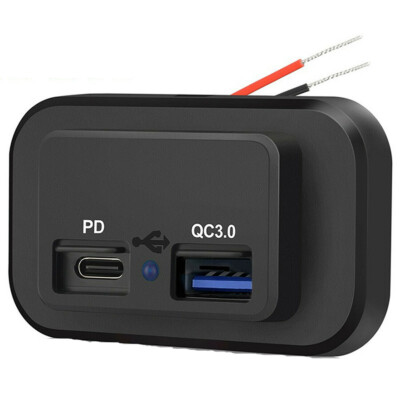 Dual USB Fast Chargers Socket Power Adapter Outlet Fit For Car Truck Boat Marine