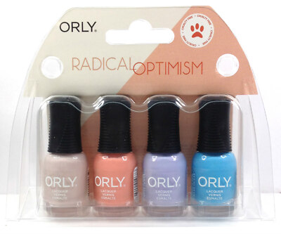 Orly Nail Lacquer - RADICAL OPTIMISM - MINI Pack of 4 Colors x 0.18oz/5.3ml