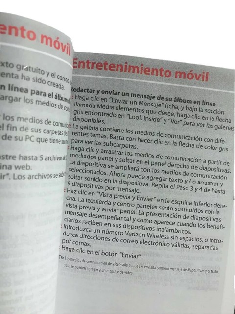 LG VX8360 Cell Phone Manual User Guide English and Spanish Espanol