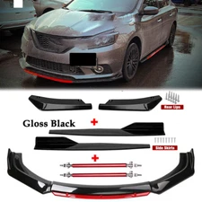 Front Bumper Lip Spoiler Splitter Rear Lip Side Skirt  For Infiniti Q70 Q70L