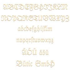 Sperrholz Buchstaben - Altdeutsch/LPZ - Wunschtext/Schriftzug mit Gr&ouml;&szlig;enauswahl