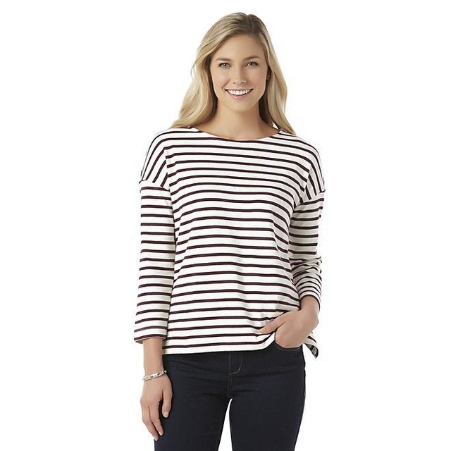 Nautical Striped Asymmetrical Tee | Jane