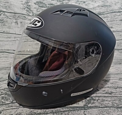 HJC CS-R3 Matte Black Full Face Motorcycle Helmet Med | eBay