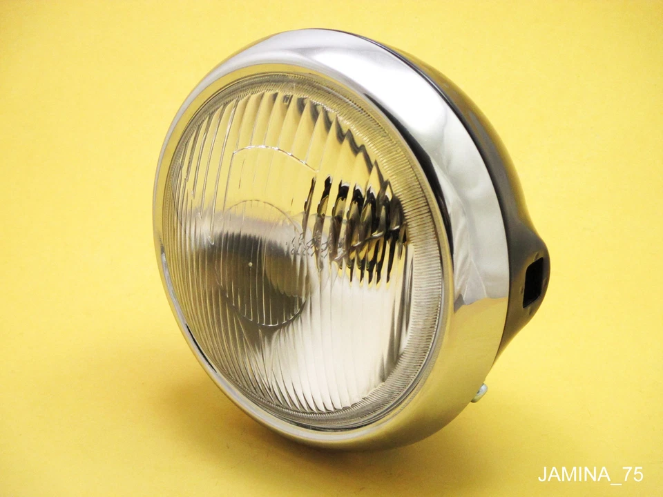 Suzuki RV50 RV75 RV90 RV125 VAN VAN Headlight +Bulb + Steel Metal Bucket Case 6" - Image 2 of 4