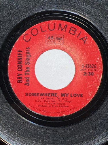 Lot x 3 RAY CONNIFF 45 Somewhere, My Love / Tchaikovsky's First Piano / Oklahoma - Picture 3 of 8