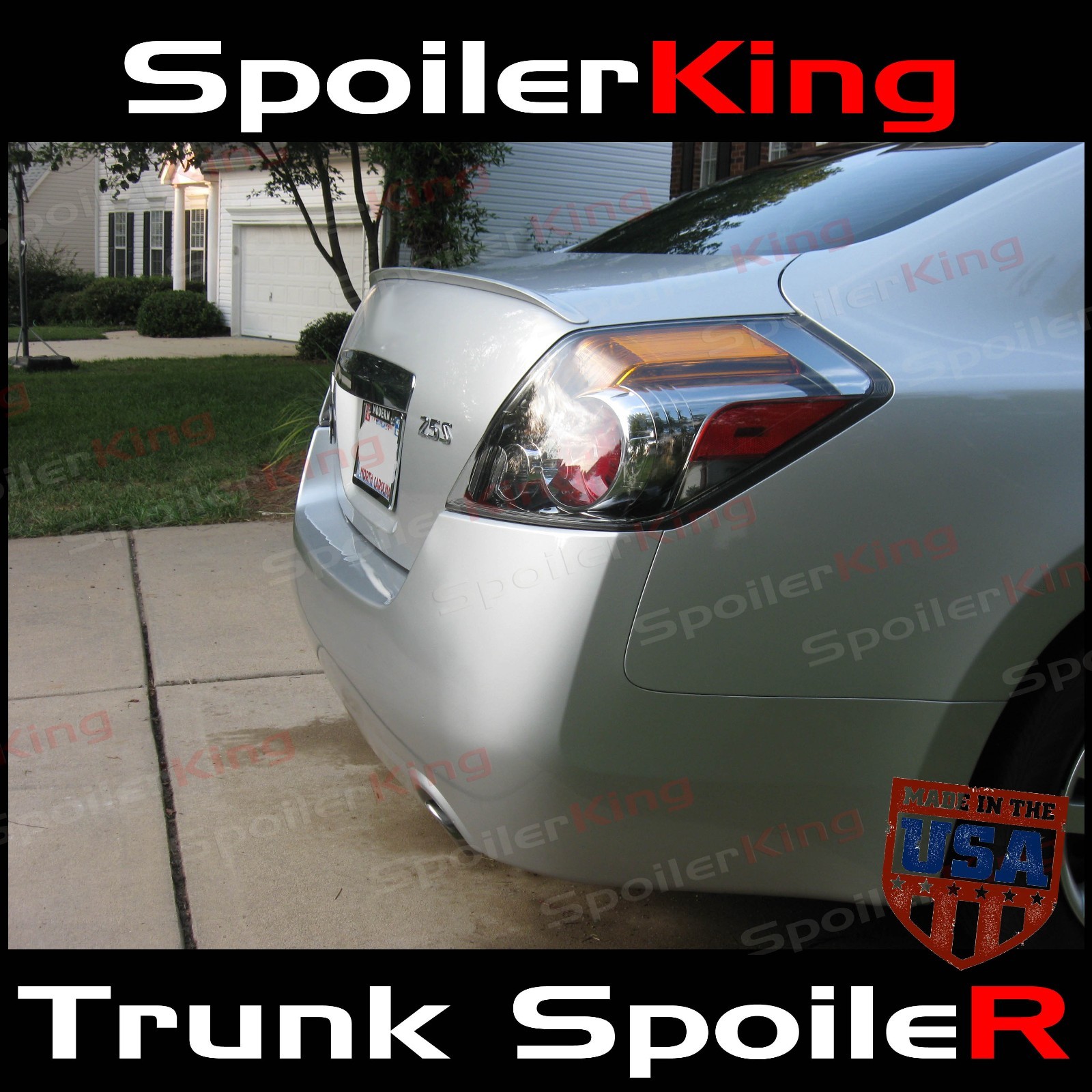 SpoilerKing Rear Trunk Lip Spoiler Wing For Subaru Legacy 2005-2009 Sedan – Easy Install, No Drilling, Unpainted Black