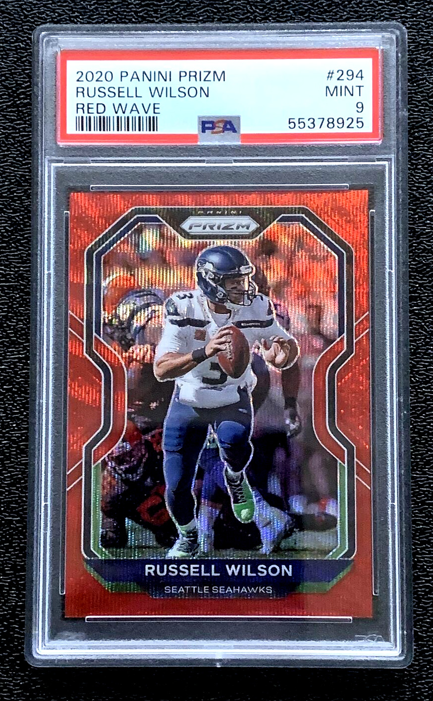 SP /149 PSA 9 MINT 2020 RUSSELL WILSON PANINI PRIZM RED WAVE #294 G4422E1122TT