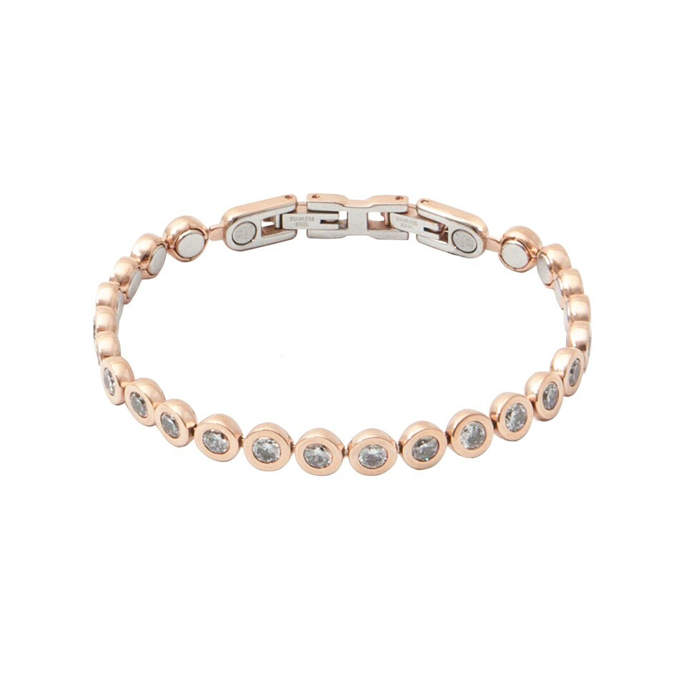 5%OFF RRP £105 Energetix Magnetic Tennis Bracelet Rose gold - Main Image