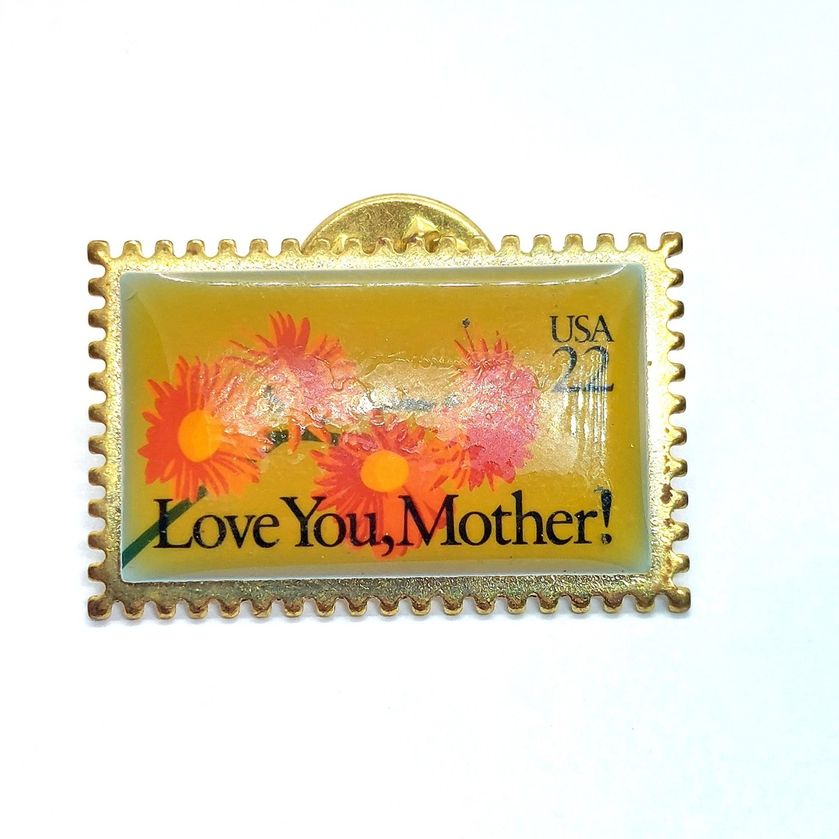 mam様 Love You, Mother! USA 22 Stamp Design Pin Lapel Enamel Collectible