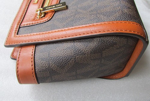 Michael Kors Bag Jet Set Signature Mini Selma Crossbody Brown New - Picture 6 of 13