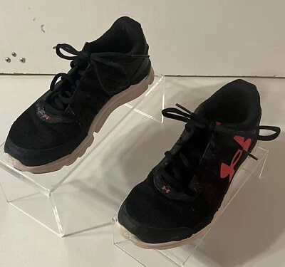 Under Armour Rosa/Negro Niñas Zapatos Talla 4Y Mujer’s 5.5 Micro G Correr 1302353 - Imagen 1 de 4