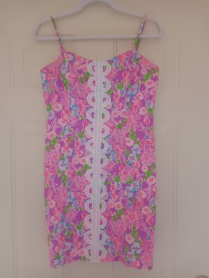 Lilly Pulitzer Shelli Stretch Dress Amethyst Moms The Word $188 Size 6