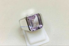 Naturale Ametista Gemma Con 925 Anello Argento Sterling per Uomo Gioielli Di