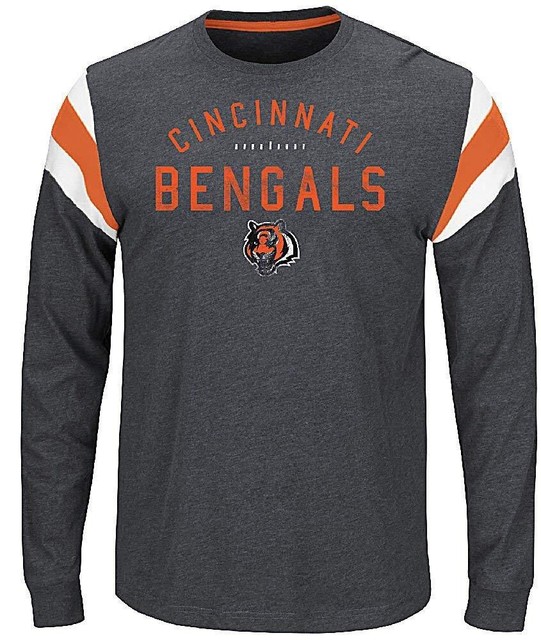 Cincinnati Bengals Charcoal Showcase Classic Long Sleeve Majestic T Shirt | eBay