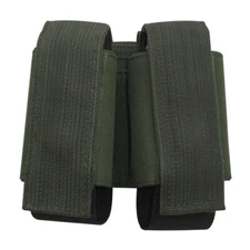 Dual Green Tactical MOLLE 40mm Grenade Flashbang Smoke Utility Pouch Add On Gear