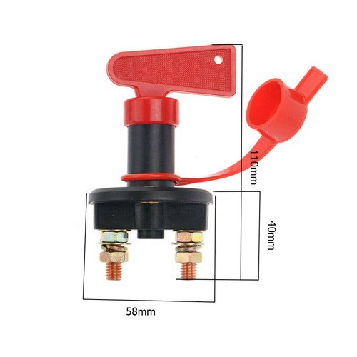 12V/24V Hauptbatterie-Abschaltschalter, drehbarer Autobatterie-Stromtrenner - Zdjęcie 5 z 8