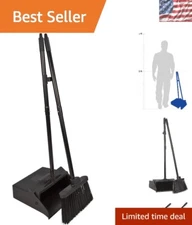 Duo-Pan 36-Inch Broom and Dustpan Set - Portable Floor Cleaning Solution
