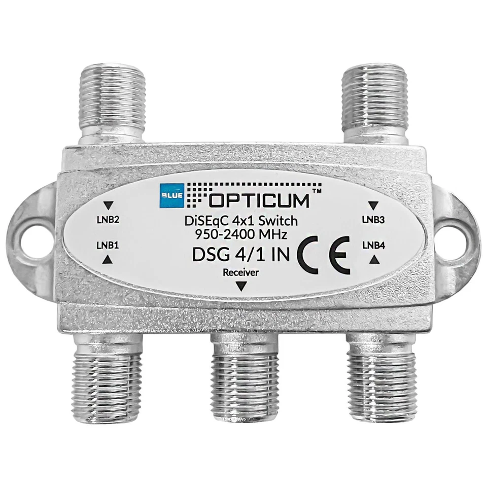 4 x DiSEqC Switch Umschalter SAT LNB Schalter 4x1 4/1 Full Verteiler HD Opticum - Bild 4 von 4