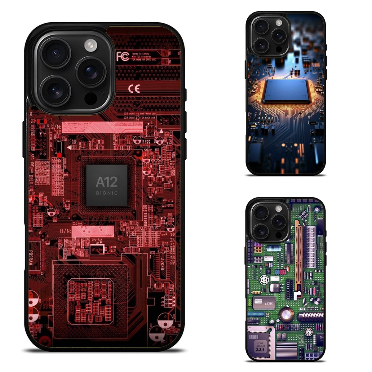 Computer motherboard Circuit Rubber Case For Apple iPhone 12 13 14 15 16