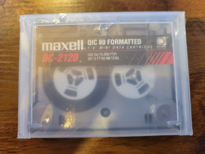Vintage Maxell QIC 80 DC-2120 Formatted Mini Data Cartridge Tape NEW