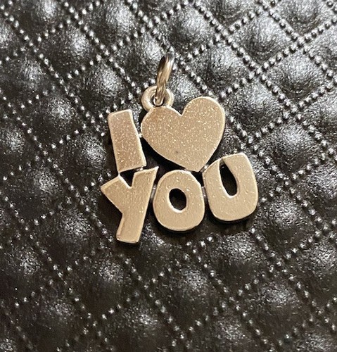 JAMES AVERY I HEART U LOVE YOU LARGE CHARM STERLING SILVER RETIRED - Picture 6 of 9
