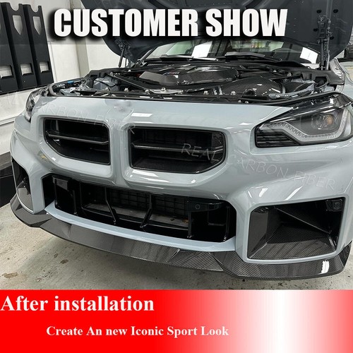 For BMW M2 G87 2022-24 DRY CARBON Front Bumper Grill Air Duct Vent Trim Replace - Picture 5 of 13