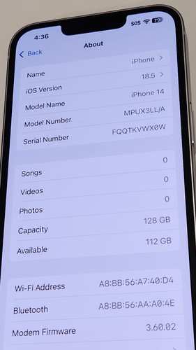 Apple iPhone 14 - 128GB (Purple) Unlocked - Photo 9 sur 11
