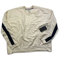 Hurley Dri FIT Wash Cut Out Long Sleeve Crew Sweatshirt Cream Womens Size XL
