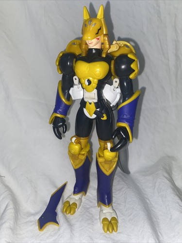Digimon 8” Warp Digivolving Renamon - Sakuyamon Figure Bandai 2001 RARE no staff